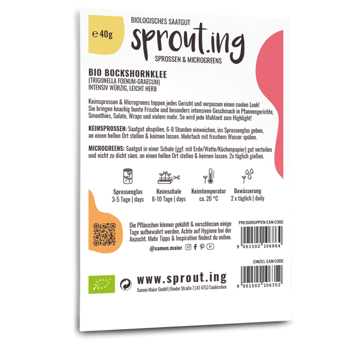 samen-maier-bio-sprossen-microgreens-bockshornklee-keimsaat image 2