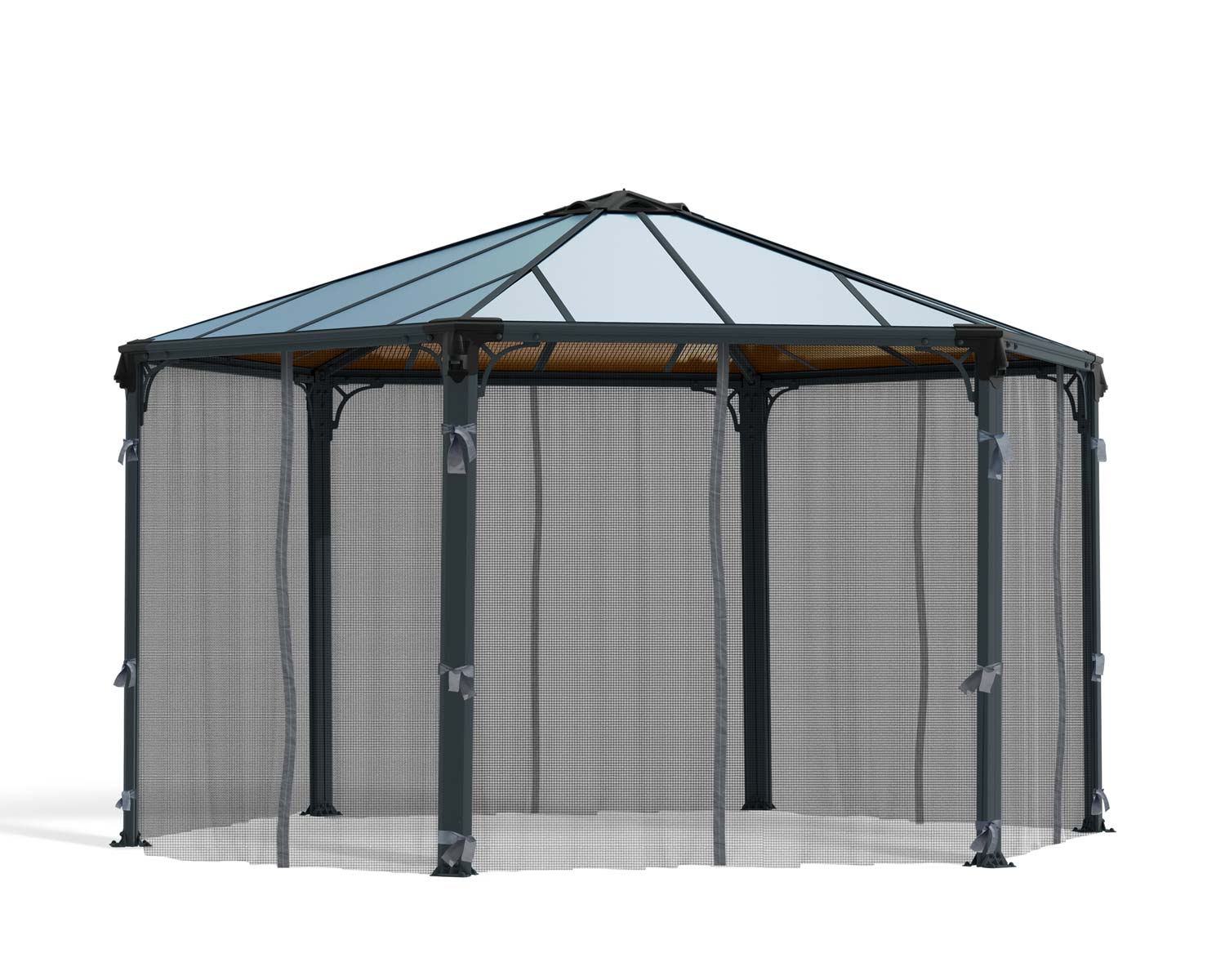 palram-canopia-roma-monaco-hexagonal-gazebo-netting-set-moskitonetz image 2
