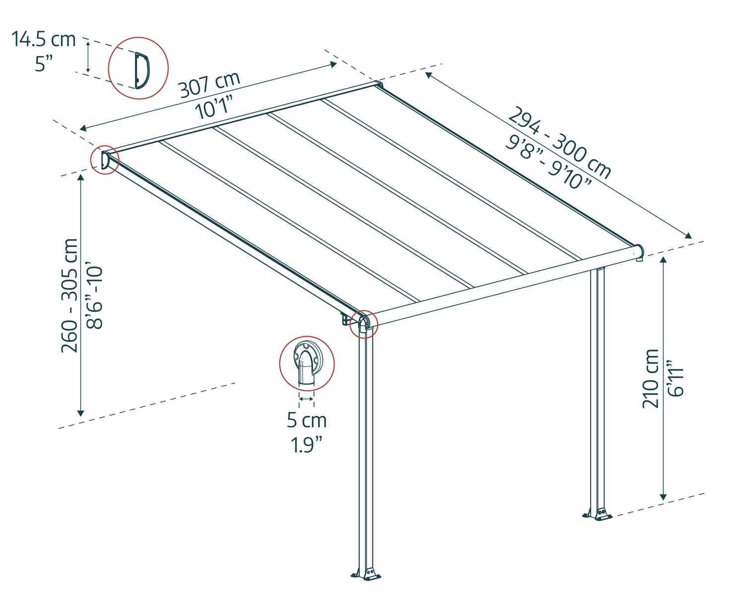 palram-canopia-olympia-pergola-3-x-3-m image 7