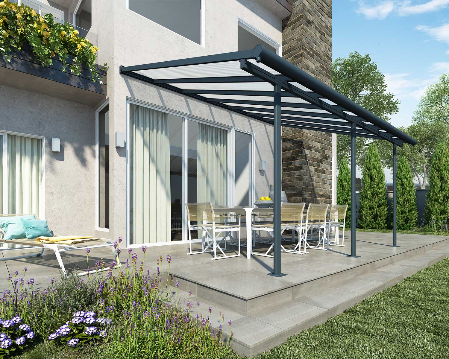palram-canopia-sierra-10-x-14-ft-terrassen-berdachung-bausatz image 4