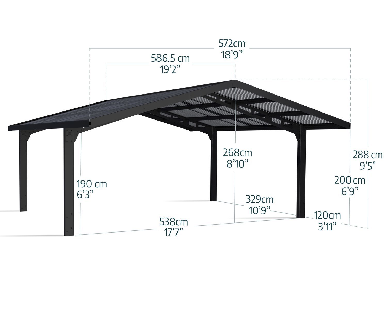 palram-canopia-sydney-doppel-carport-5-4-x-5-9-m image 7
