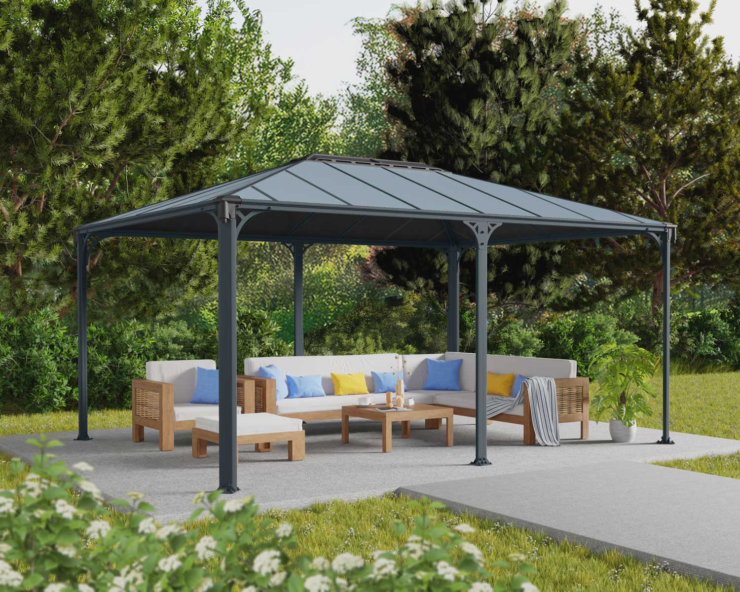 palram-canopia-martinique-12-ft-x-16-ft-gazebo-garten-pavillon image 5