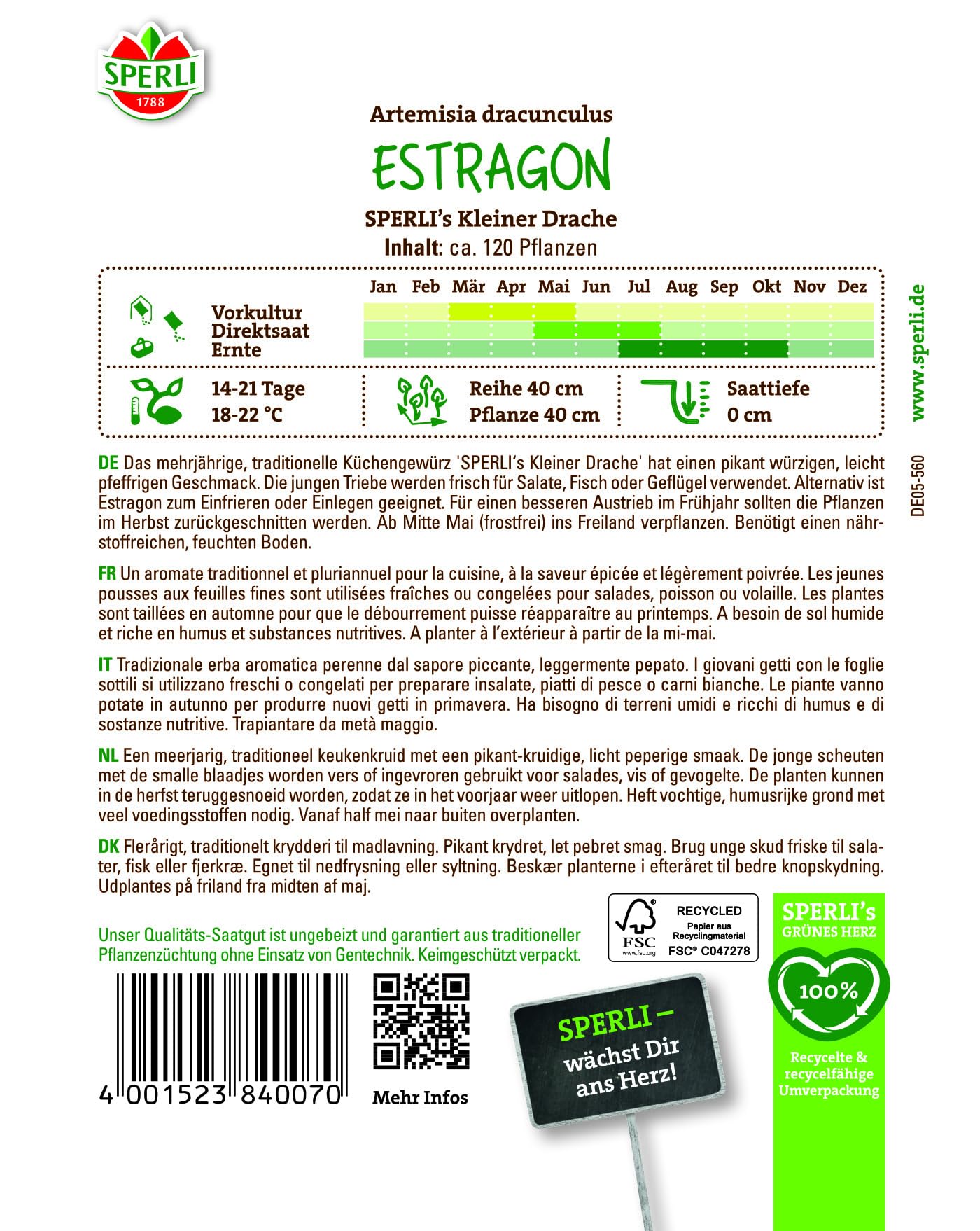 sperli-estragon-sperli-s-kleiner-drache-84007-kr-utersaat image 2