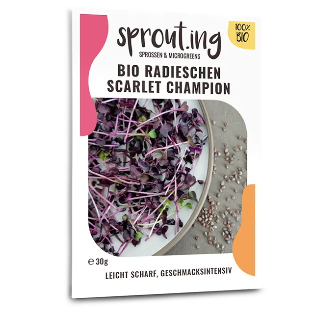 samen-maier-bio-sprossen-microgreens-radieschen-scarlet-champion image 1